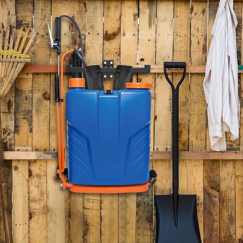 RTOSY Store Backpack Leaf Blower Hanger, Backpack Blower Storage Organizer Holder, Heary Duty Chainsaw Wall Mount, Tactical Gear Stand (2 Pack) - Image 5